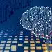 a computer circuit board with a brain on it