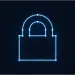 Free padlock neon cybersecurity vector